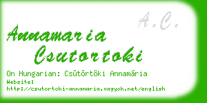 annamaria csutortoki business card